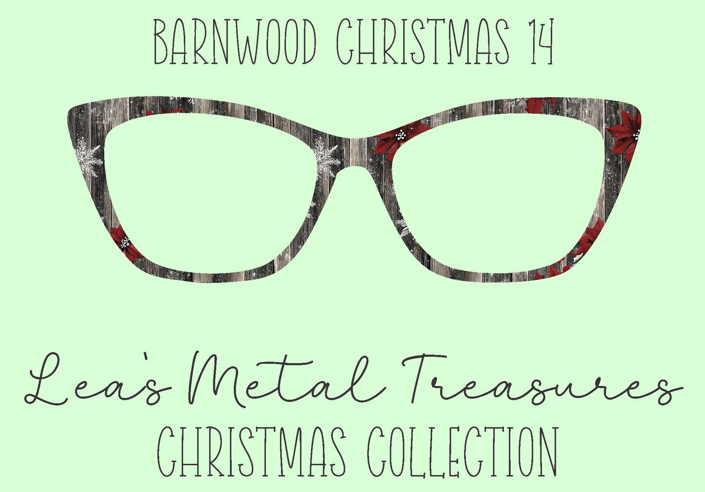 Barn wood Christmas 14 Eyewear Frame Toppers