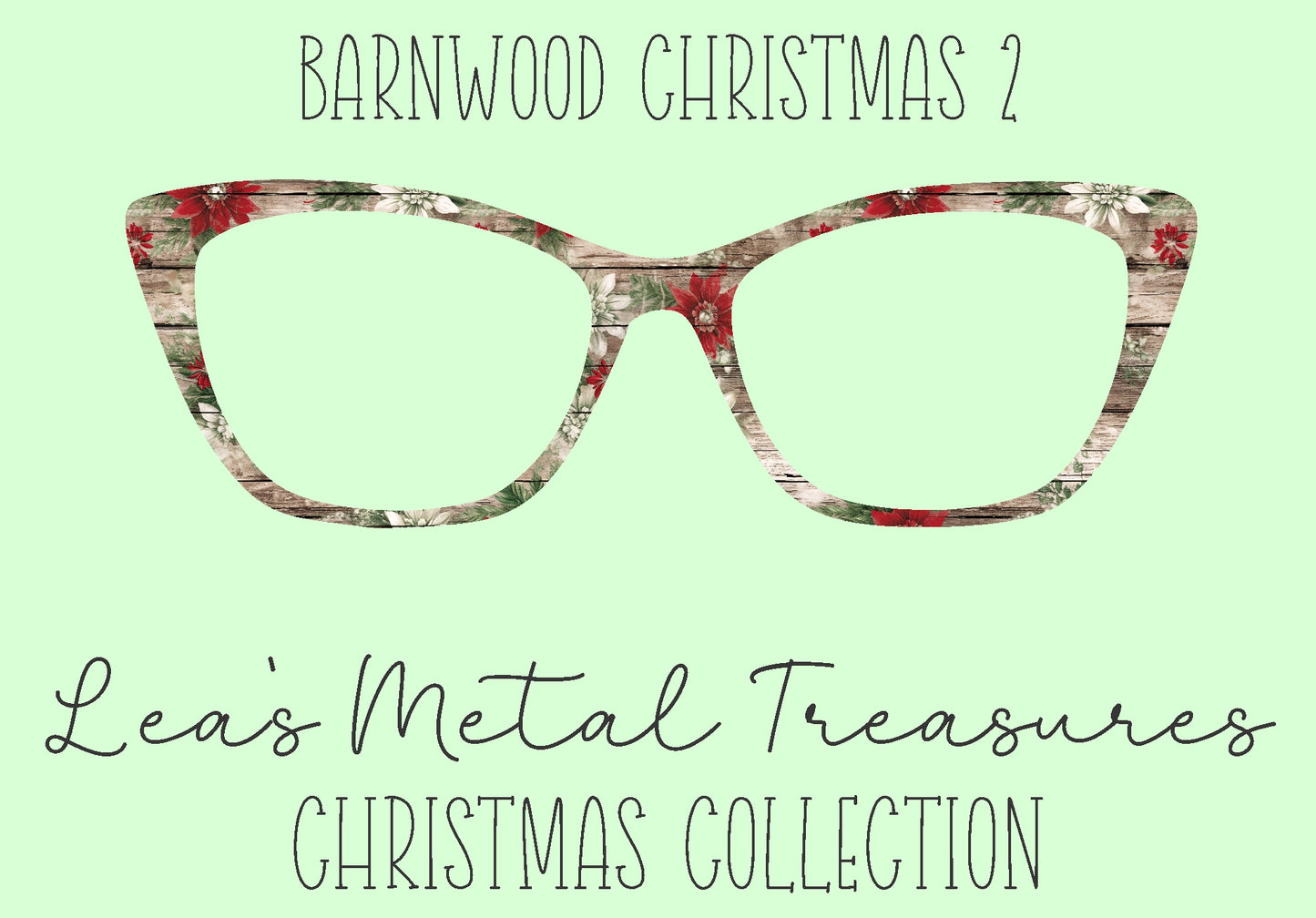 Barn wood Christmas 2 Eyewear Frame Toppers