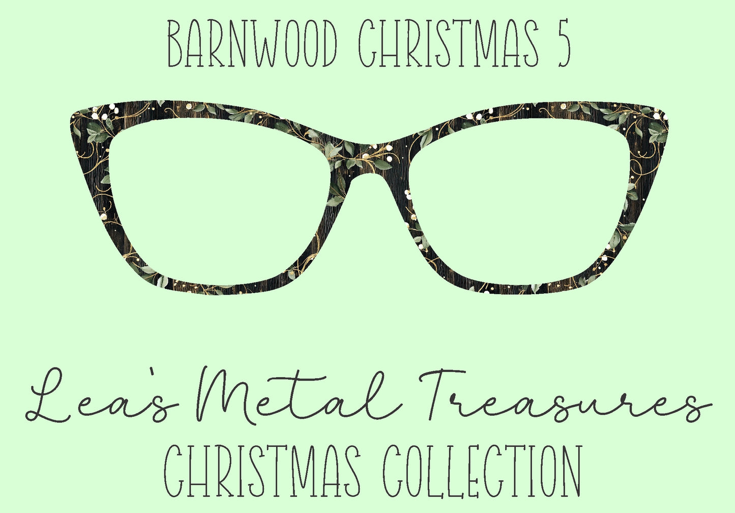 Barn wood Christmas 5 Eyewear Frame Toppers