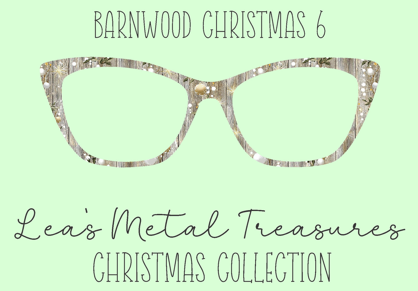 Barn wood Christmas 6 Eyewear Frame Toppers