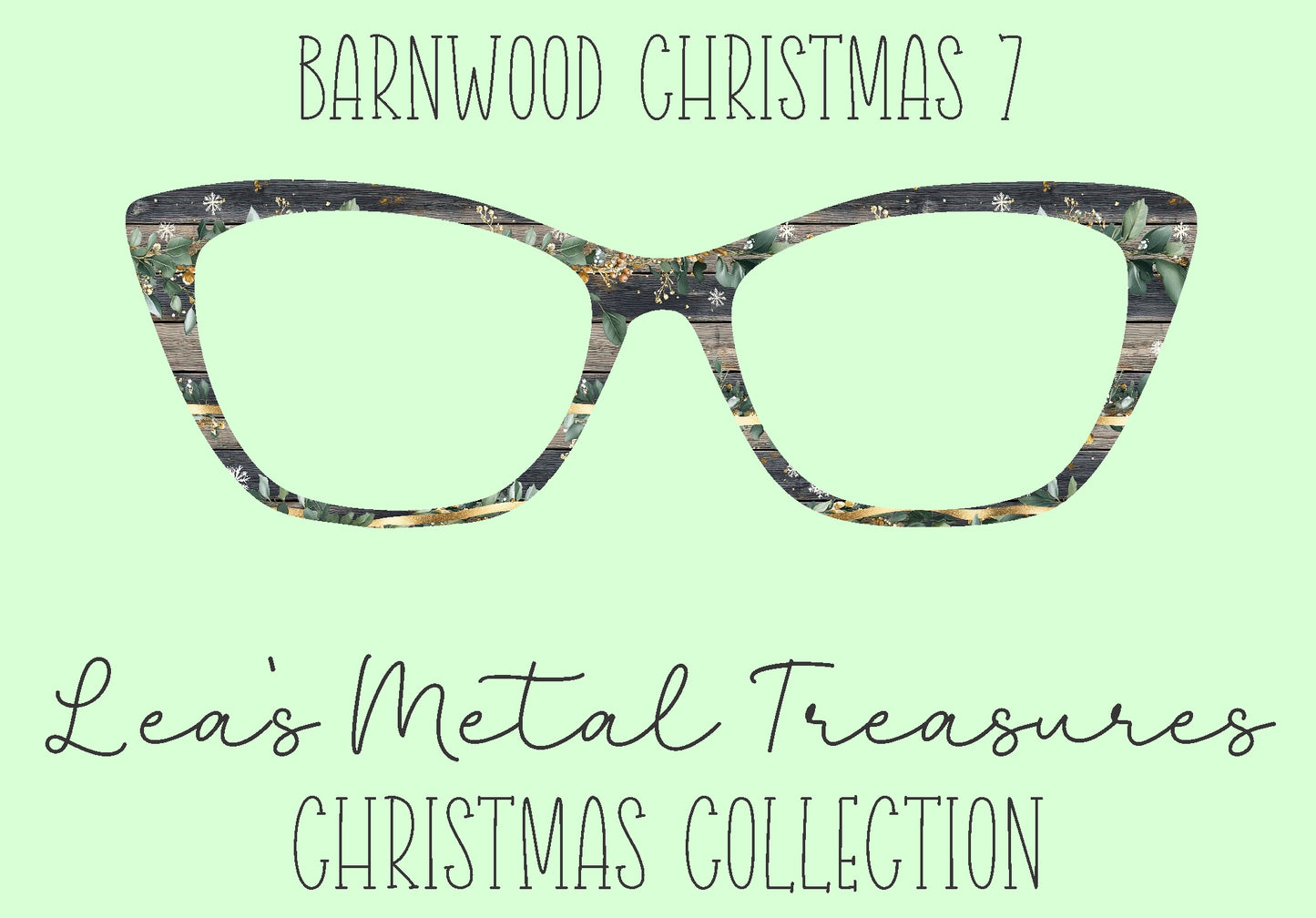 Barn wood Christmas 7 Eyewear Frame Toppers