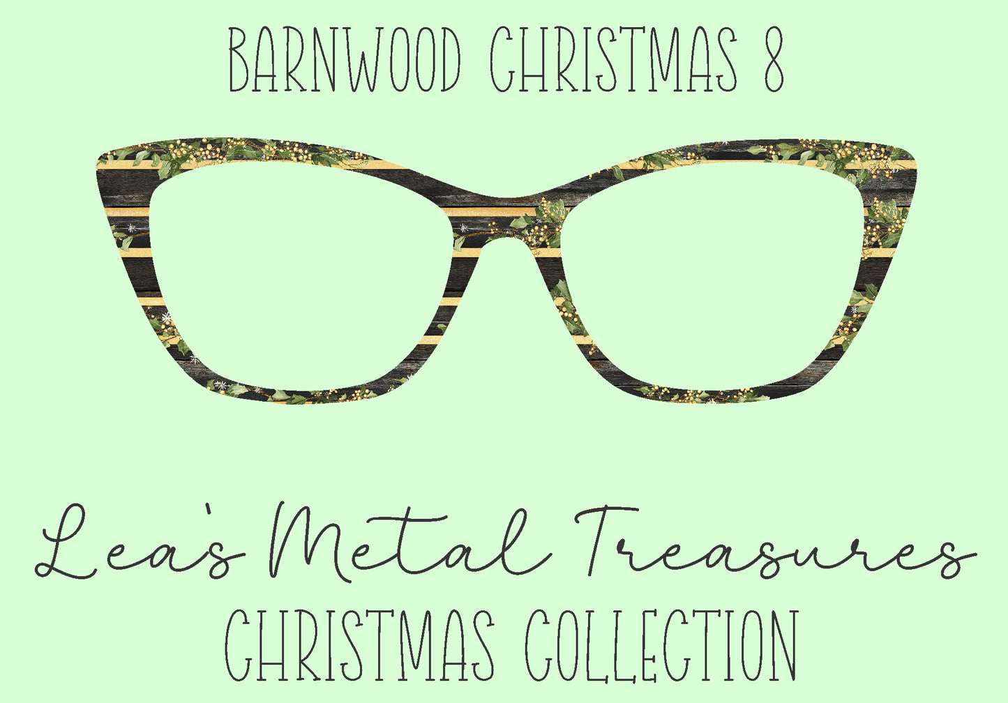 Barn wood Christmas 8 Eyewear Frame Toppers