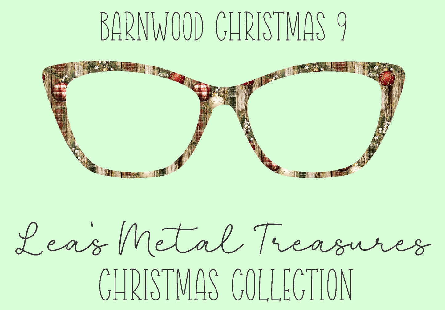 Barn wood Christmas 9 Eyewear Frame Toppers