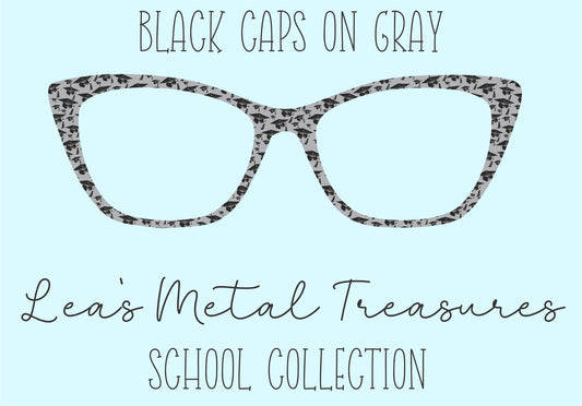 Black Caps on Gray  • Magnetic Eyeglasses Toppers