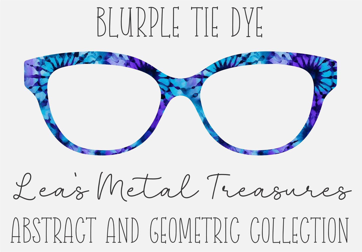 Blurple Tie Dye Eyewear Frame Toppers COMES WITH MAGNETS