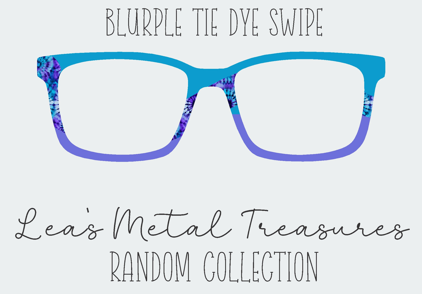 Blurple Tie Dye Swipe Eyewear Frame Toppers