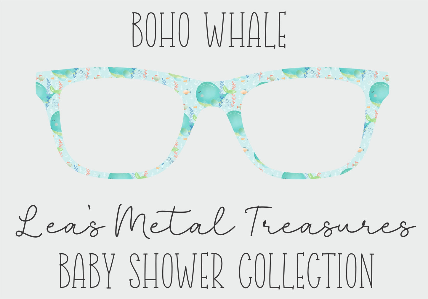 Boho Whale TOPPER COMES WITH MAGNETS