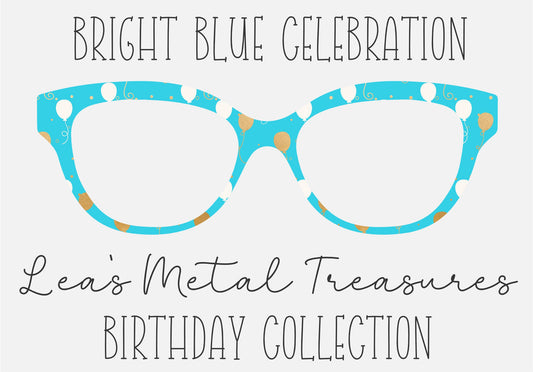 BRIGHT BLUE CELEBRATION Eyewear Toppers COMES WITH MAGNETS