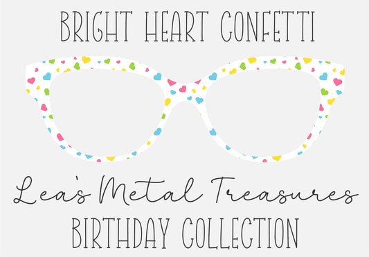 BRIGHT HEART CONFETTI Eyewear Toppers COMES WITH MAGNETS
