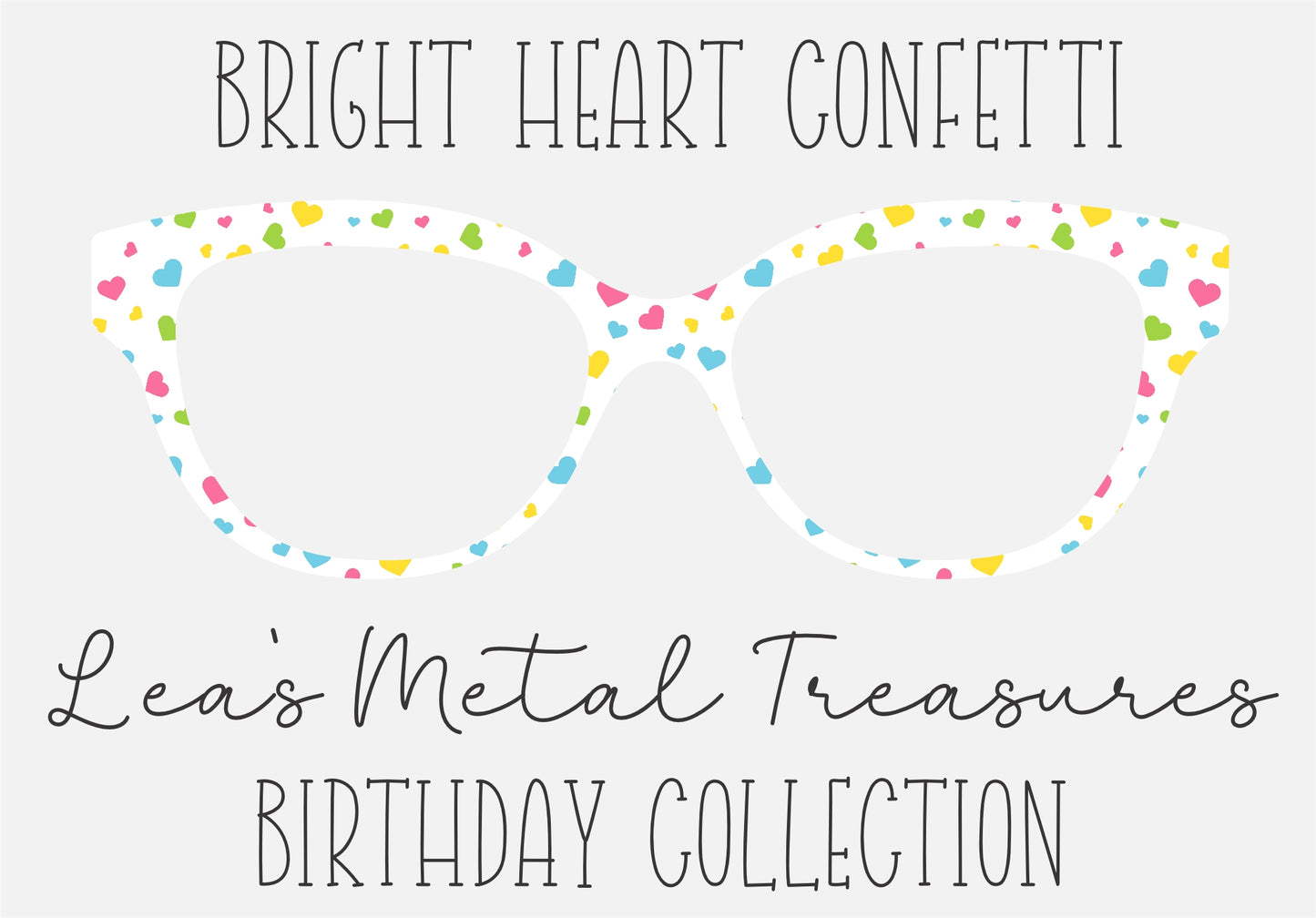 BRIGHT HEART CONFETTI Eyewear Toppers COMES WITH MAGNETS