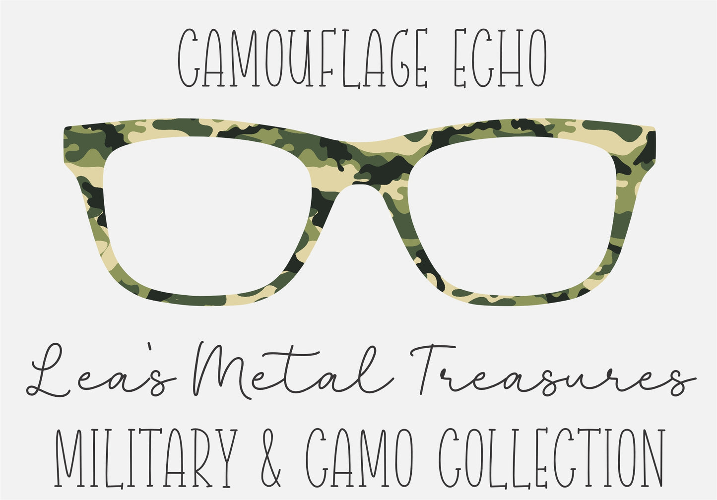 CAMOUFLAGE ECHO Eyewear Frame Toppers COMES WITH MAGNETS