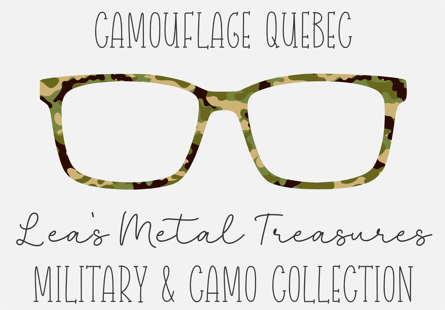 CAMOUFLAGE QUEBEC Eyewear Frame Toppers COMES WITH MAGNETS