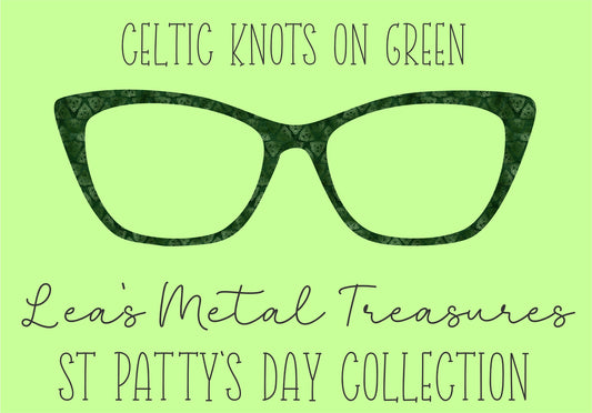 Celtic Knots on Green Eyewear Frame Toppers COMES WITH MAGNETS