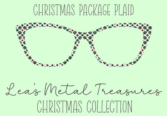 Christmas Package Plaid Eyewear Frame Toppers