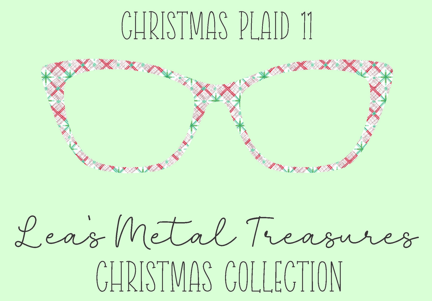 Christmas Plaid 11 Eyewear Frame Toppers
