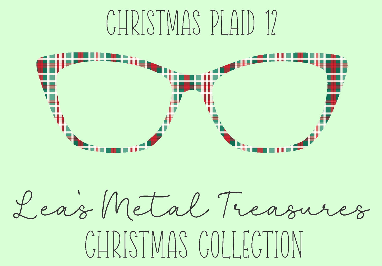 Christmas Plaid 12 Eyewear Frame Toppers