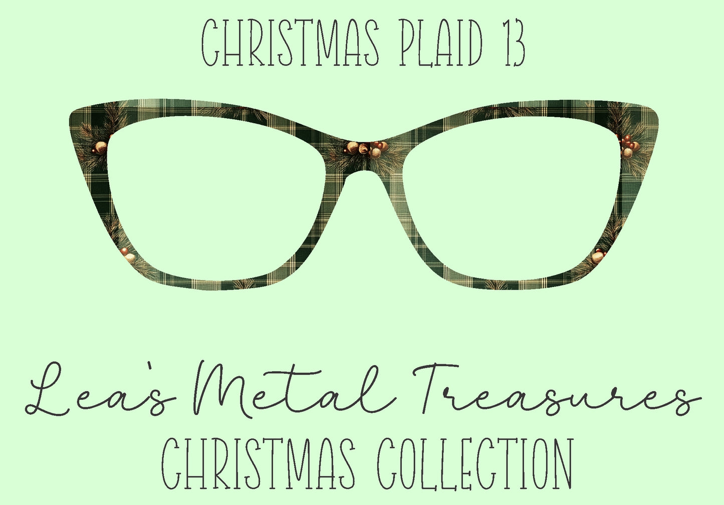 Christmas Plaid 13 Eyewear Frame Toppers