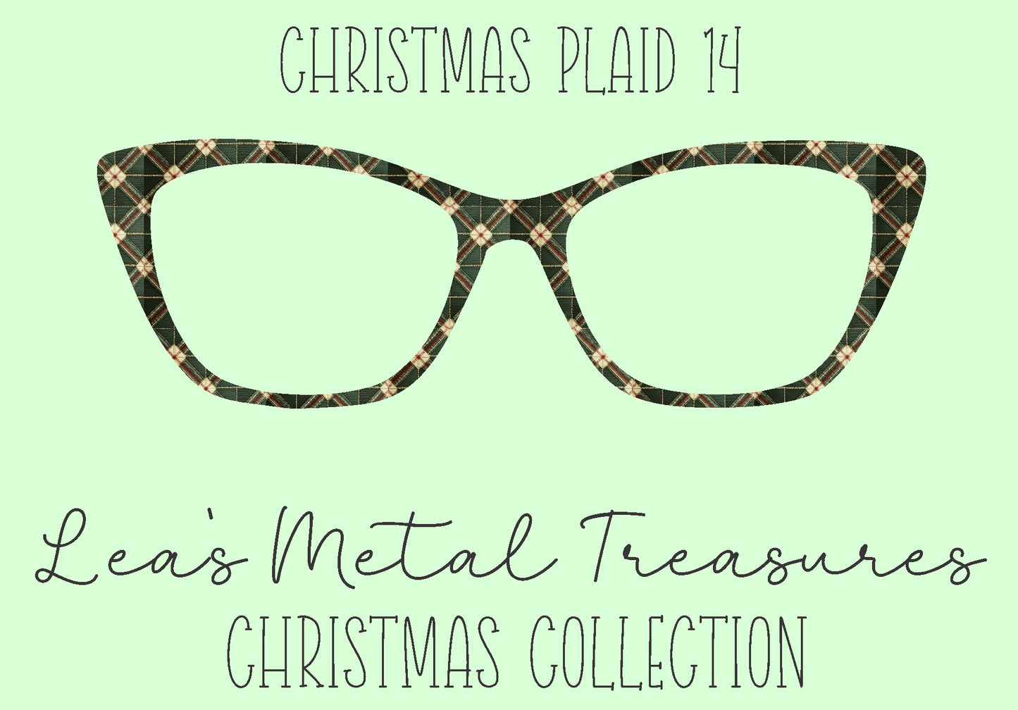 Christmas Plaid 14 Eyewear Frame Toppers