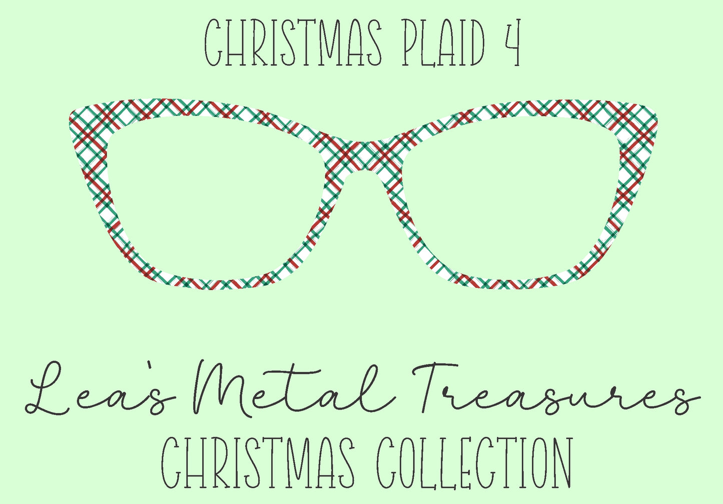 Christmas Plaid 4 Eyewear Frame Toppers