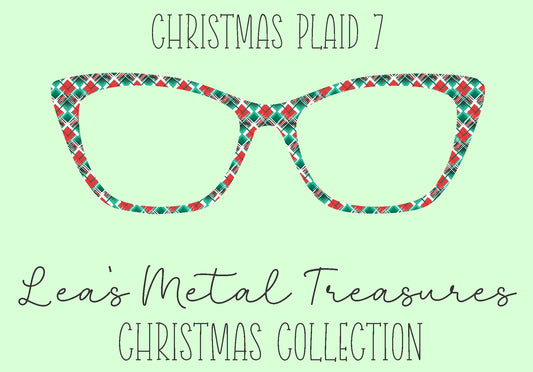 Christmas Plaid 7 Eyewear Frame Toppers