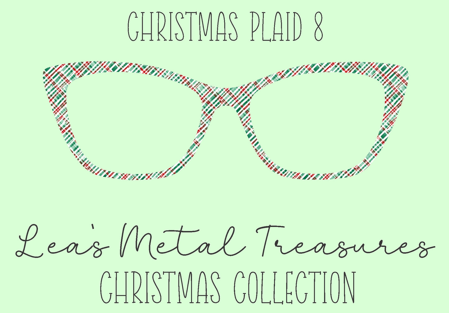 Christmas Plaid 8 Eyewear Frame Toppers