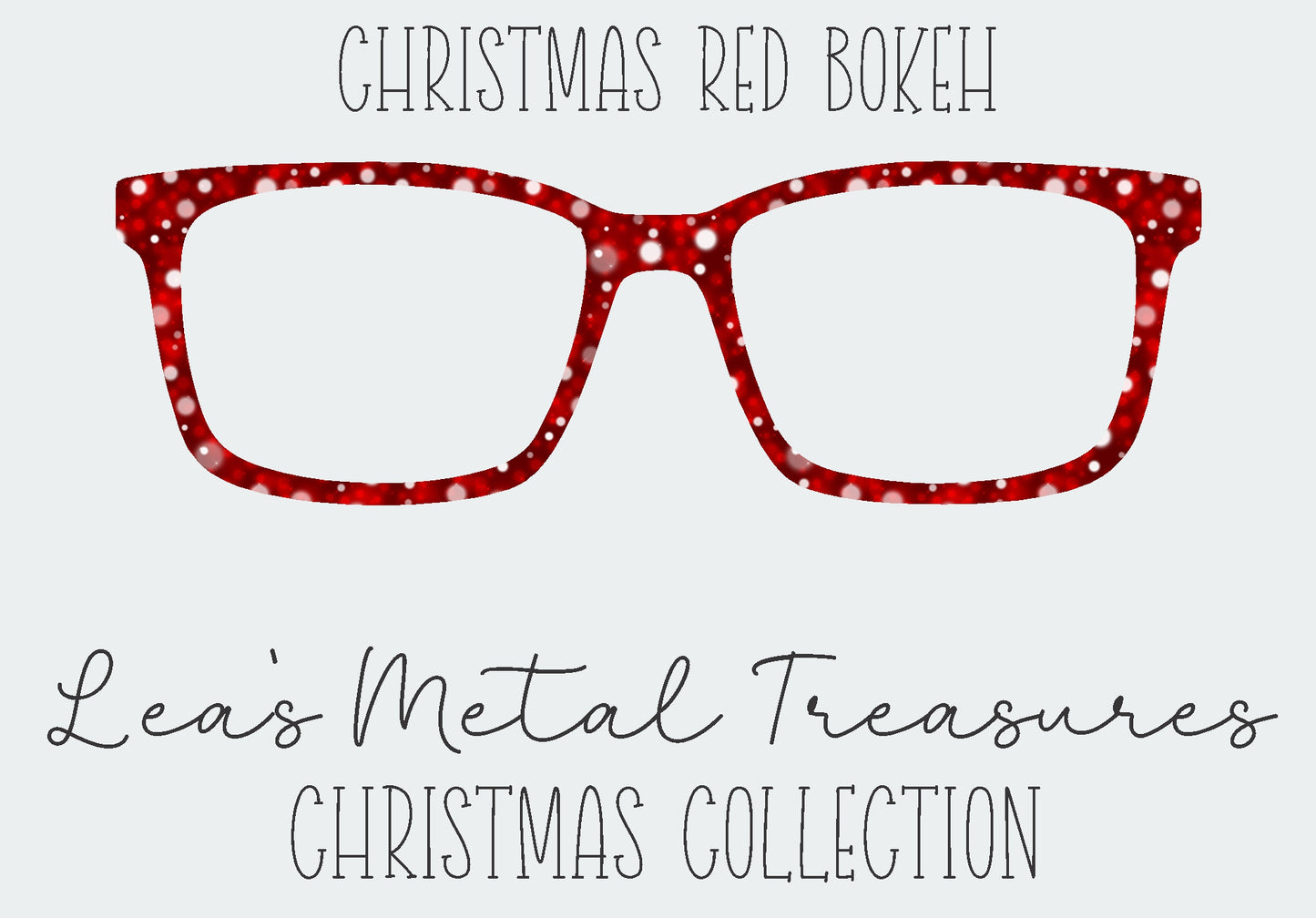 Christmas Red Bokeh Eyewear Frame Toppers