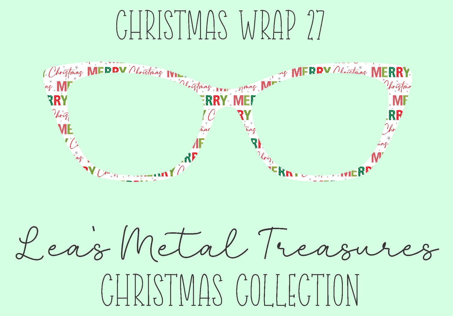 Christmas Wrap 27 Eyewear Frame Toppers