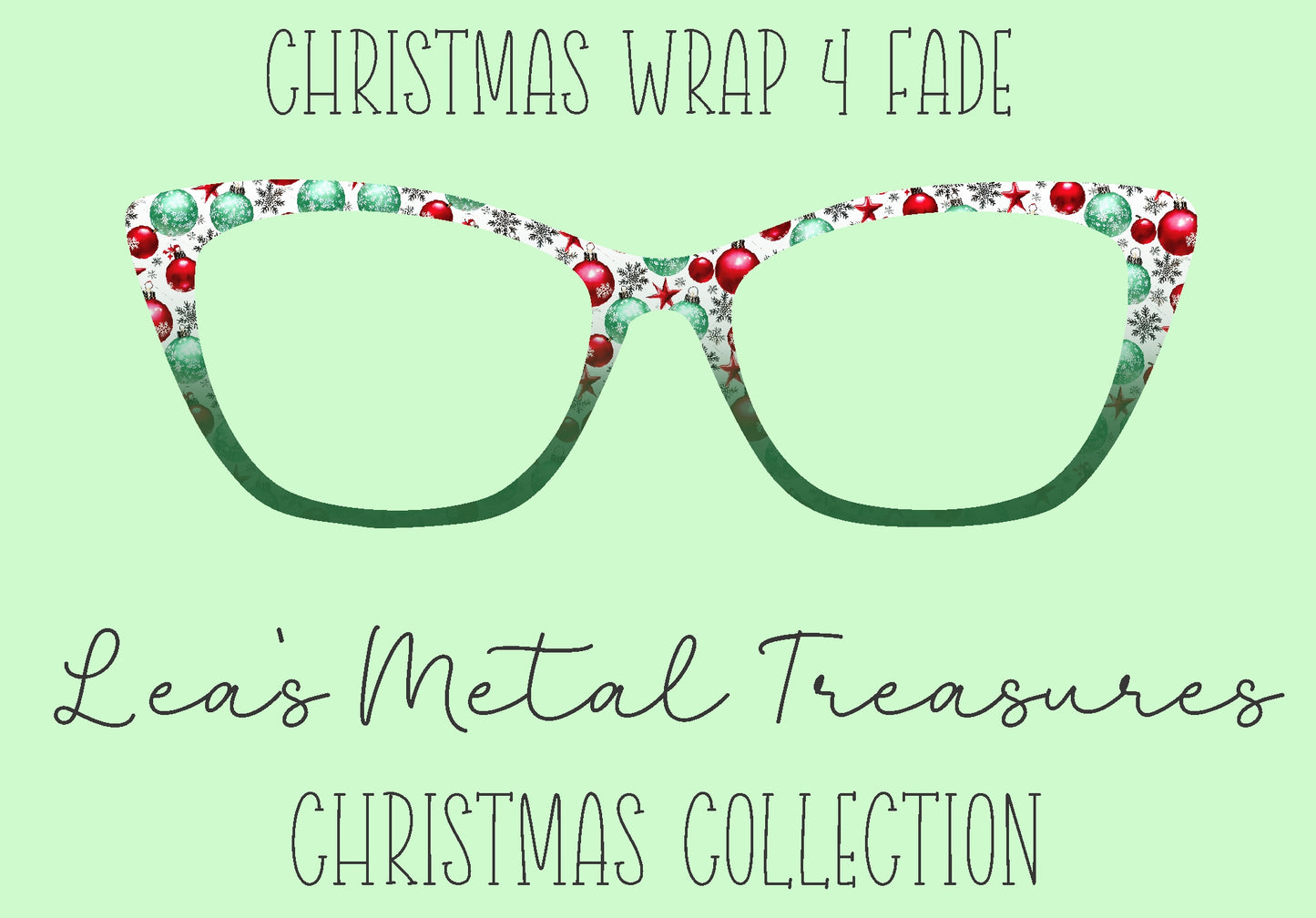 Christmas Wrap 4 Fade Eyewear Frame Toppers