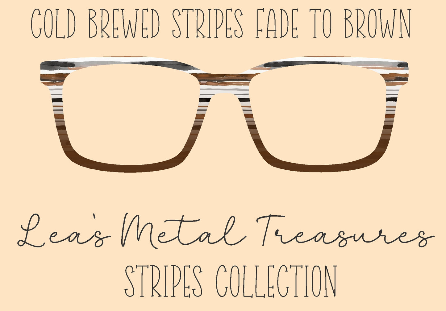 Cold Brew Stripes Fade to Brown Eyewear Frame Toppers