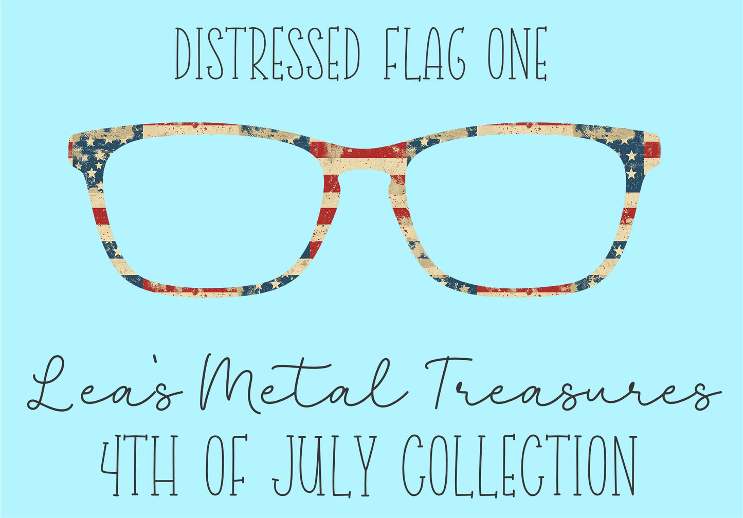 Distressed Flag One Eyewear Frame Toppers