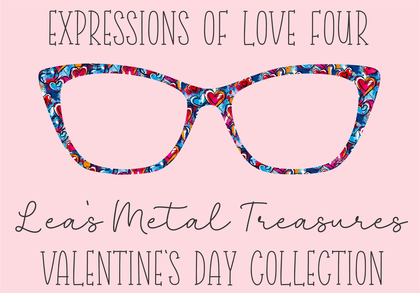 Expression of Love Four Eyewear Printed Magnetic Eyeglasses Topper