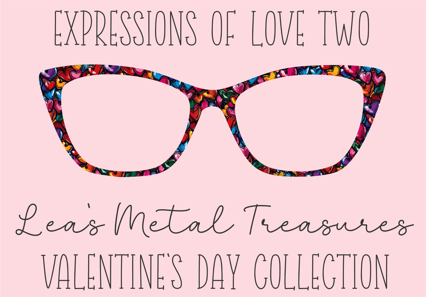 Expression of Love Two Eyewear Printed Magnetic Eyeglasses Topper