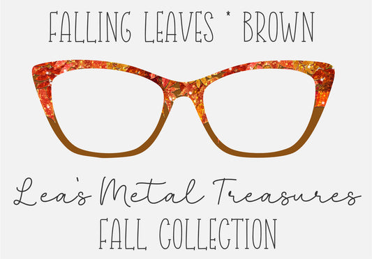 Falling Leaves Brown Eyewear Toppers COMES WITH MAGNETS