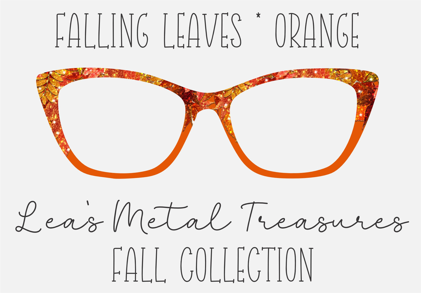 Falling Leaves Orange Eyewear Toppers COMES WITH MAGNETS
