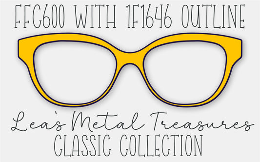 FFC600 WITH 1F1646 outline Eyewear Frame Toppers
