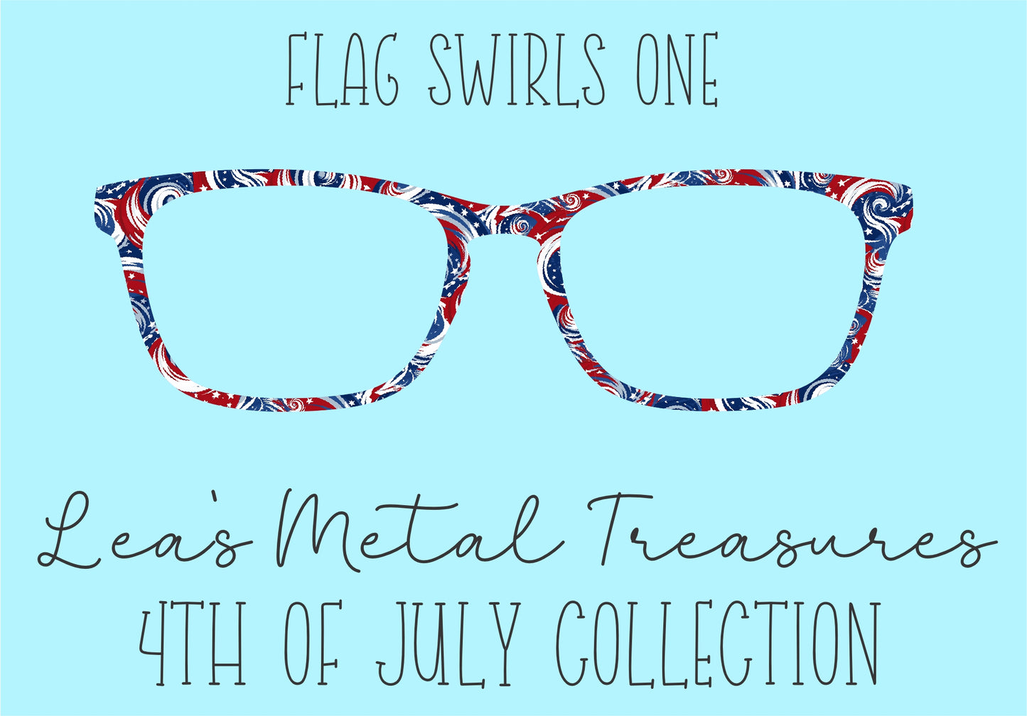 Flag Swirls 1 Eyewear Frame Toppers