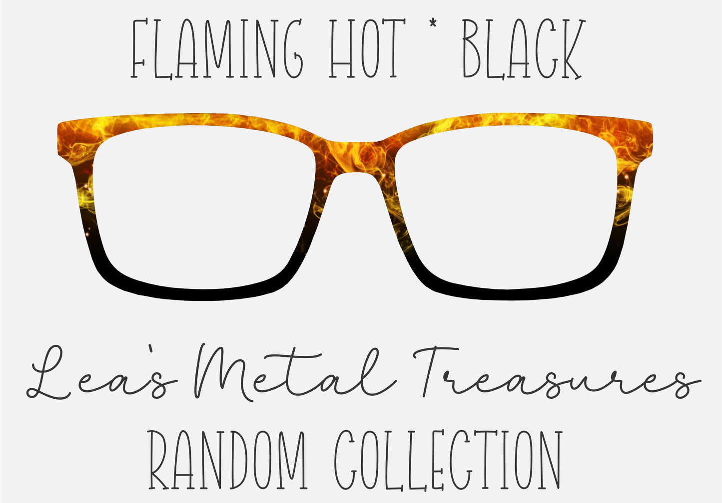 Flaming Hot Black Eyewear Toppers COMES WITH MAGNETS