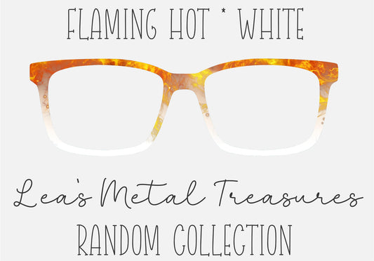 Flaming Hot White Eyewear Toppers COMES WITH MAGNETS