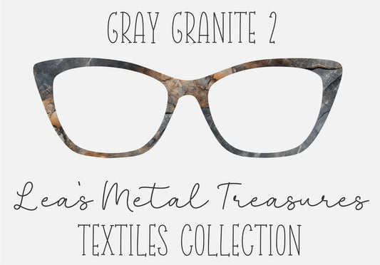GRAY GRANITE 2 Eyewear Frame Toppers COMES WITH MAGNETS