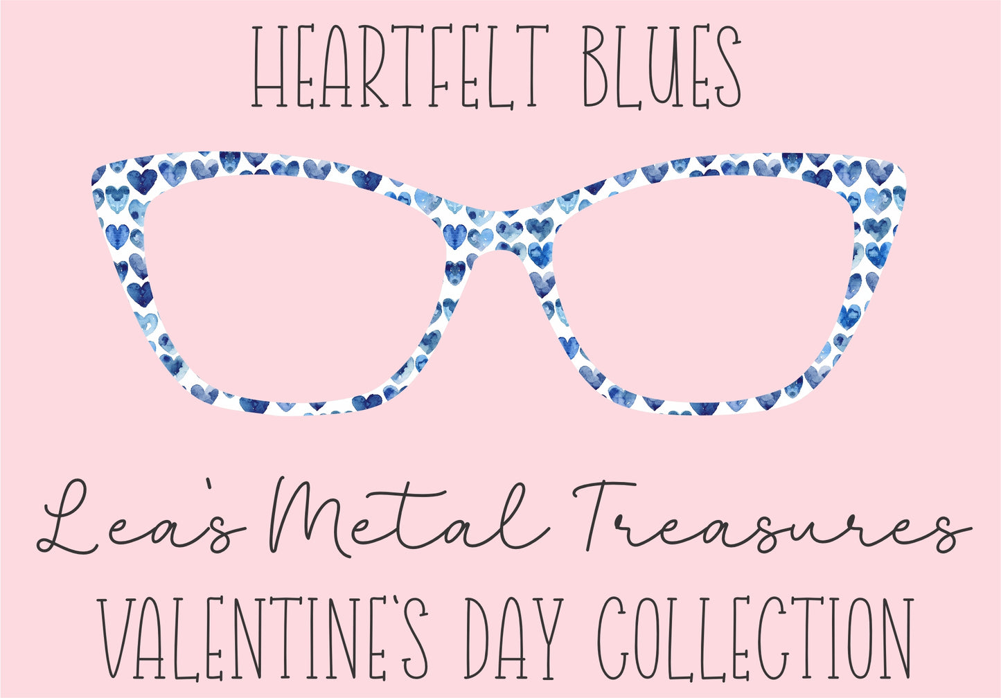 Heartfelt Blues Eyewear Printed Magnetic Eyeglasses Topper