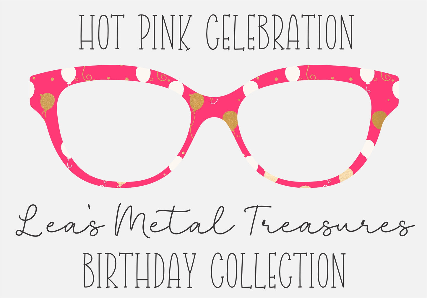 HOT PINK CELEBRATION Eyewear Toppers COMES WITH MAGNETS