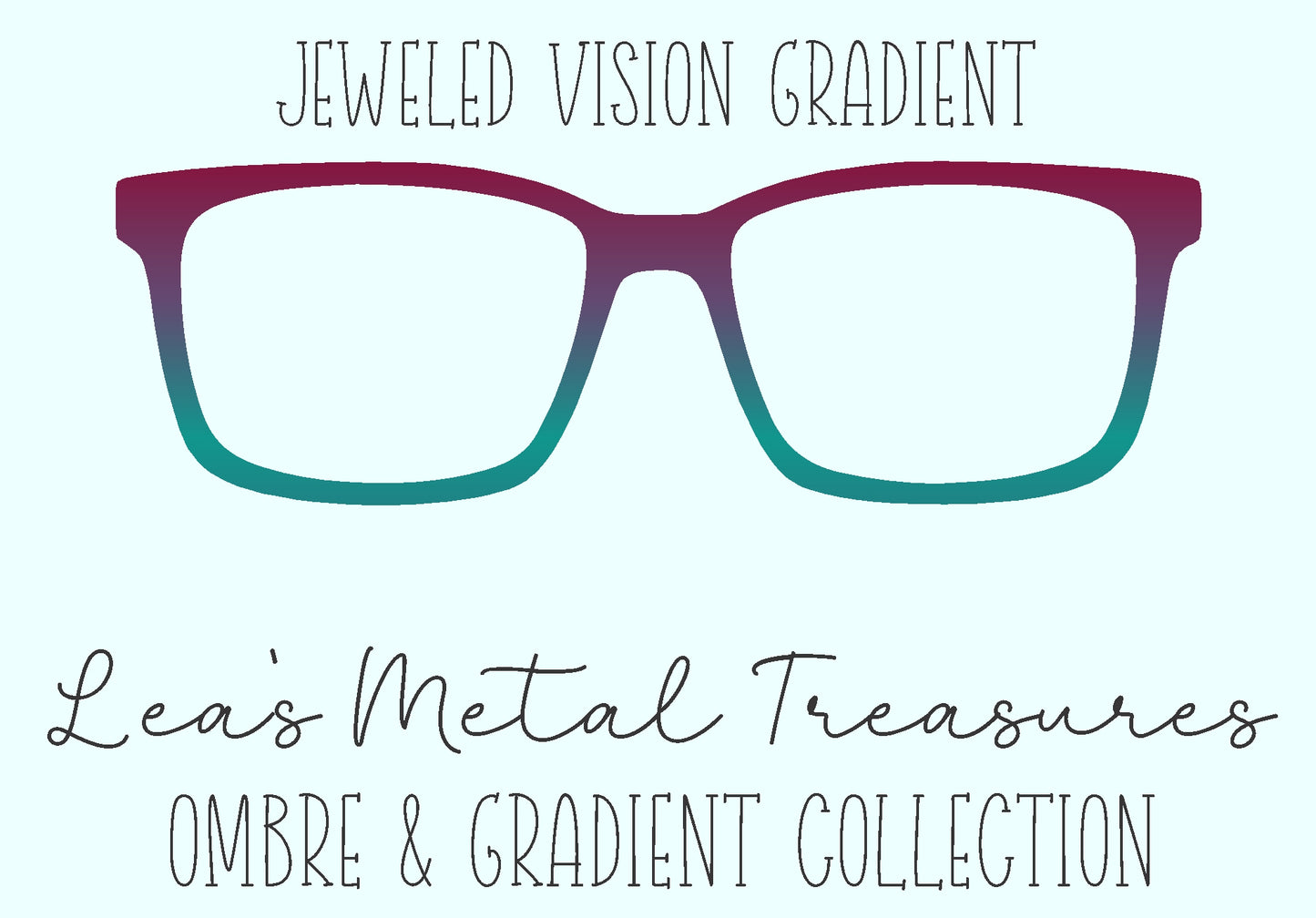 Jeweled Vision Gradient Eyewear Frame Toppers