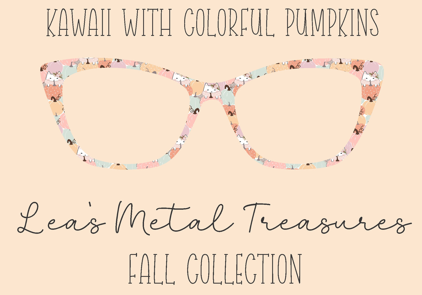 Kawaii with Colorful Pumpkins Eyewear Frame Toppers