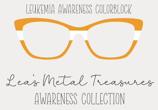 Leukemia Awareness Colorblock  Eyewear Frame Toppers