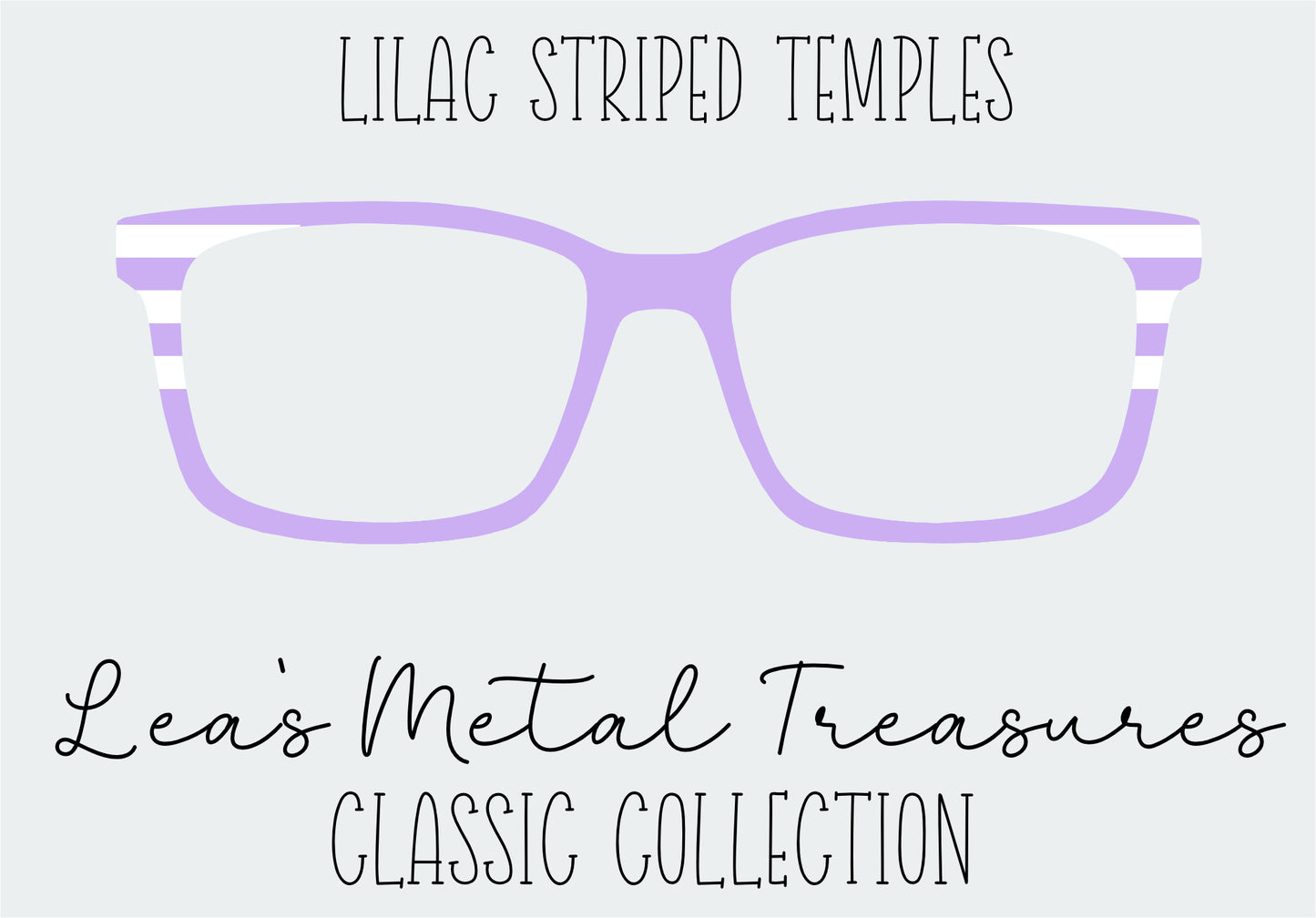 Lilac Striped Templates Eyewear Frame Toppers
