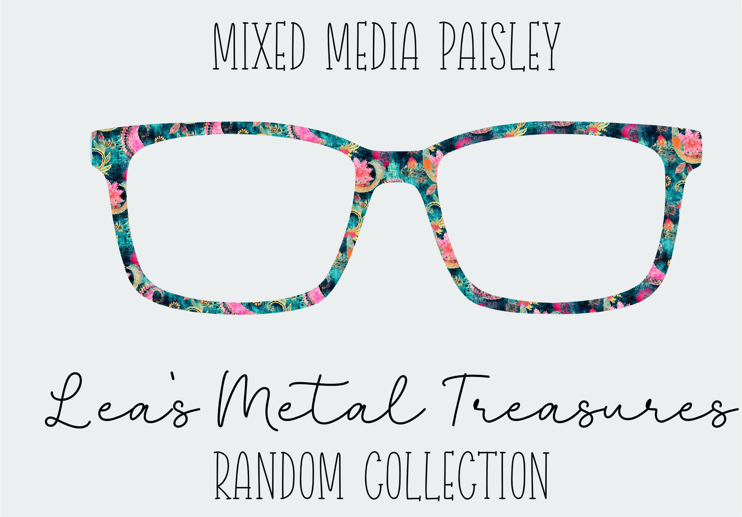 Mixed Media Paisley Eyewear Frame Toppers