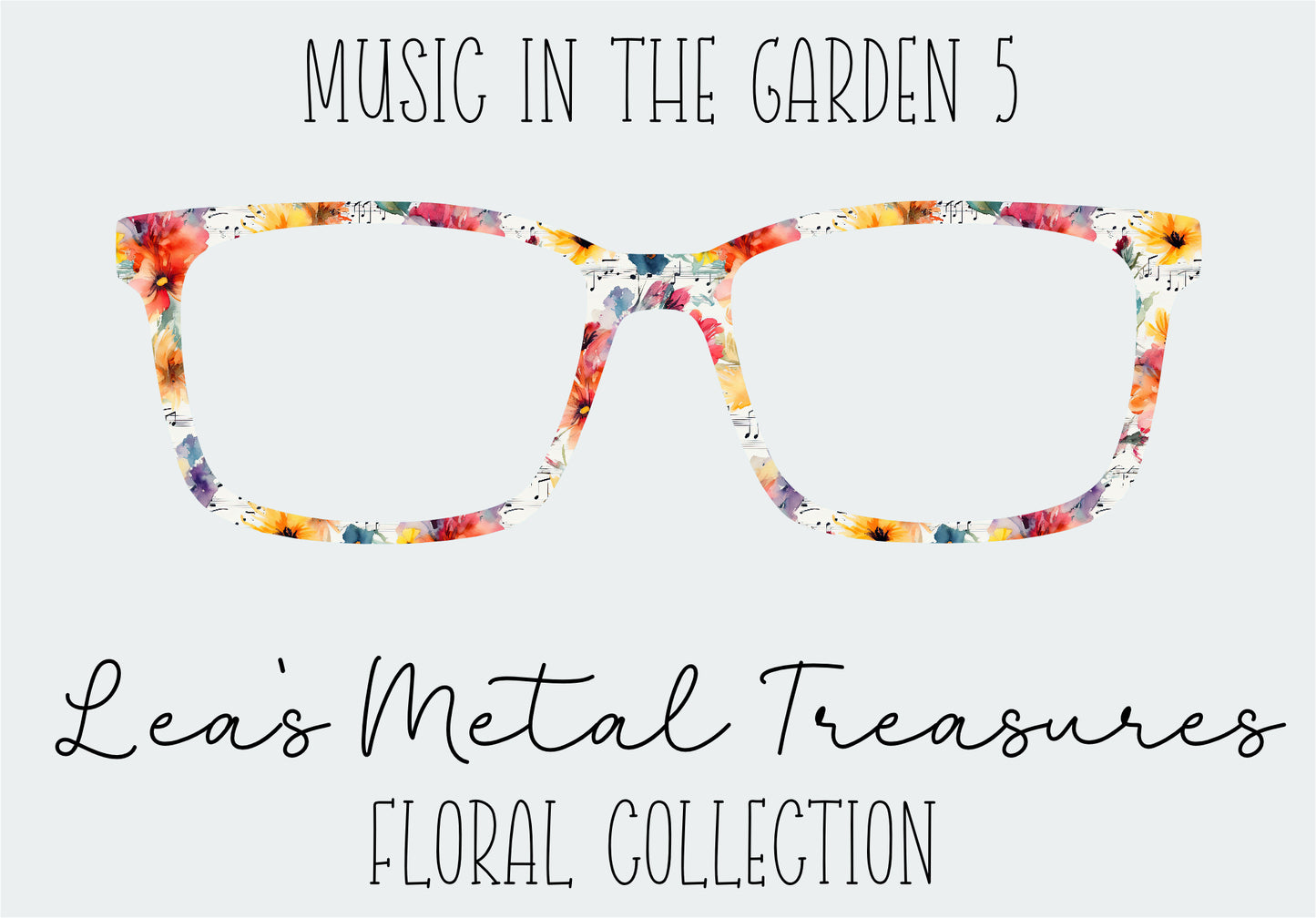 Music in the Garden 5 Eyewear Frame Toppers