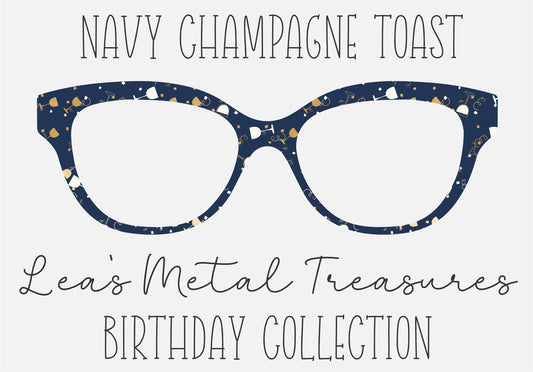 NAVY CHAMPAGNE TOAST  Eyewear Toppers COMES WITH MAGNETS