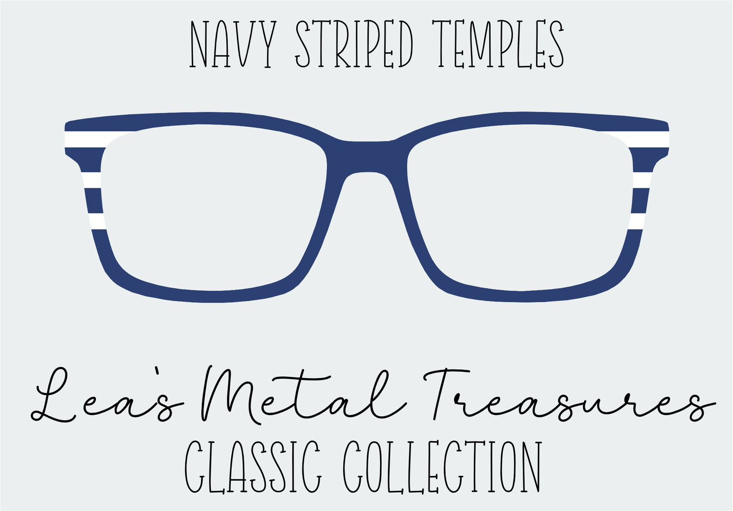 Navy Striped Templates Eyewear Frame Toppers