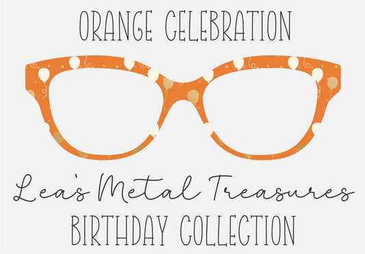 ORANGE CELEBRATION Eyewear Toppers COMES WITH MAGNETS